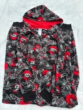 The Children's Place Black & Red Ninja Zip Up Onesie